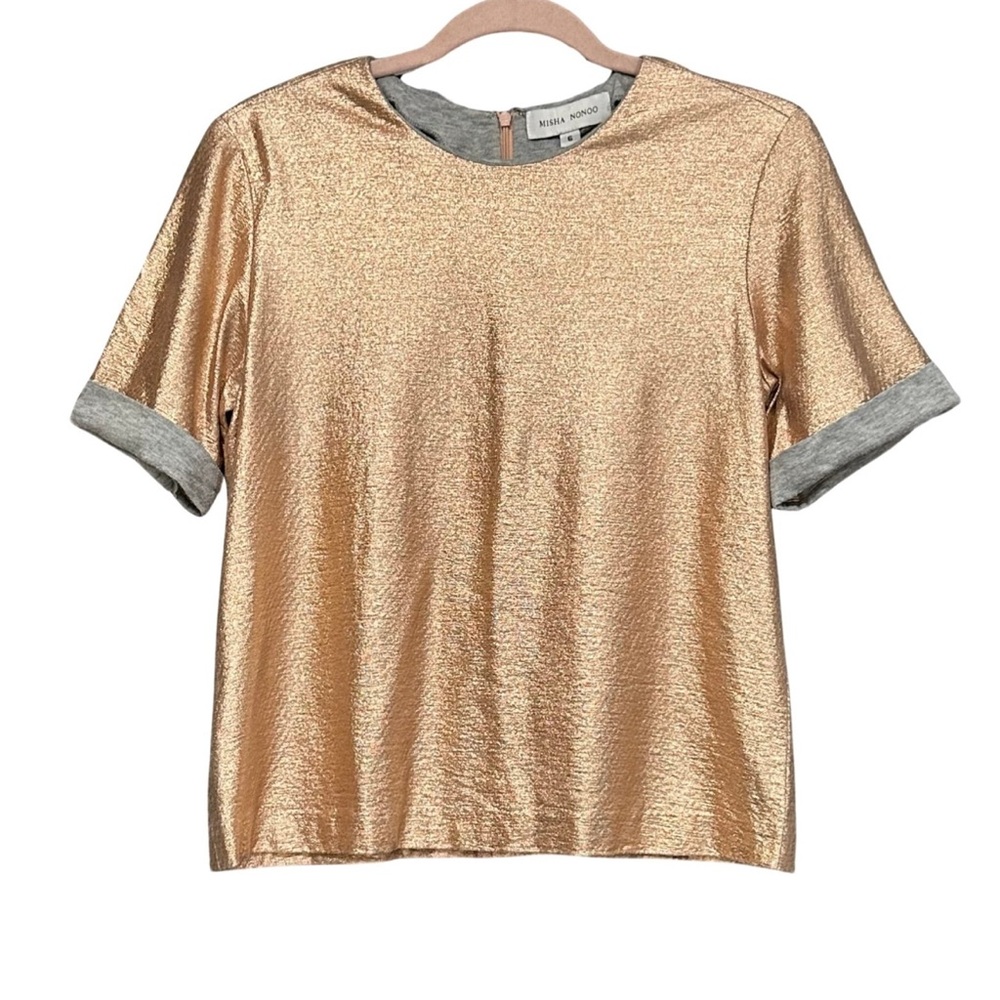 Misha Nonoo Eva Foiled Rose Gold Box Top